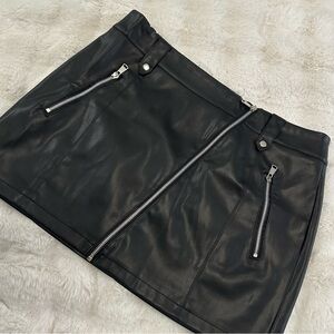 ACW Mini Biker Faux Leather Skirt